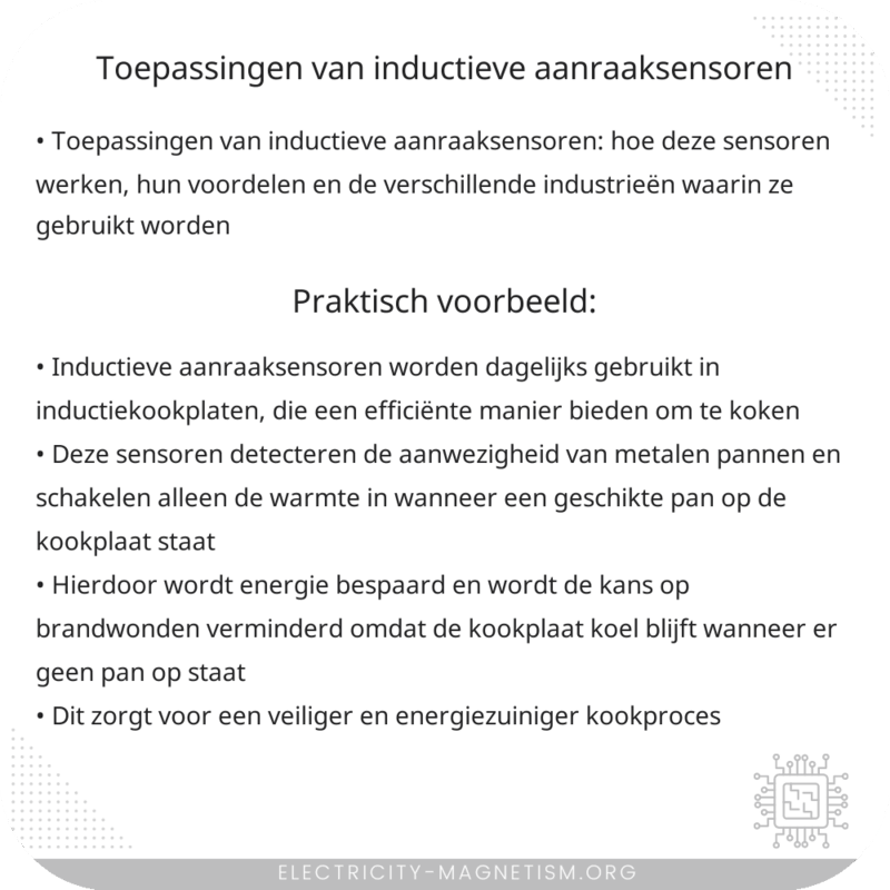 Toepassingen van Inductieve Aanraaksensoren