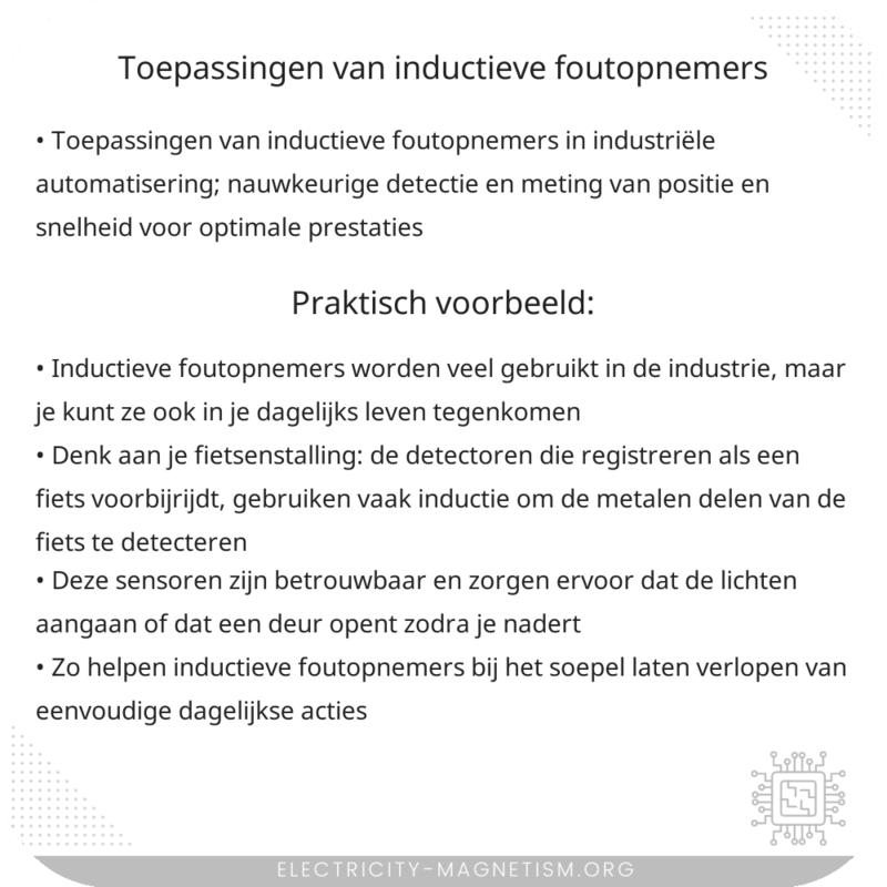 Toepassingen van Inductieve Foutopnemers