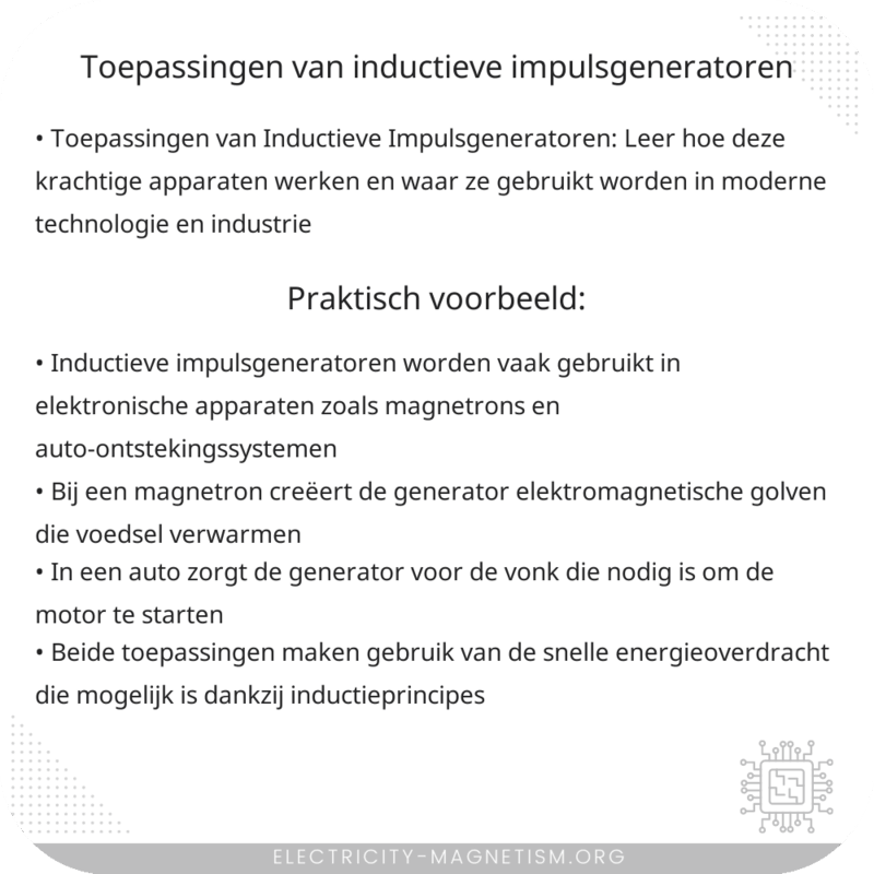 Toepassingen van Inductieve Impulsgeneratoren