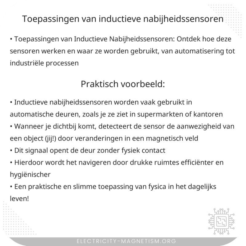 Toepassingen van Inductieve Nabijheidssensoren