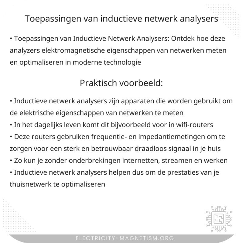 Toepassingen van Inductieve Netwerk Analysers