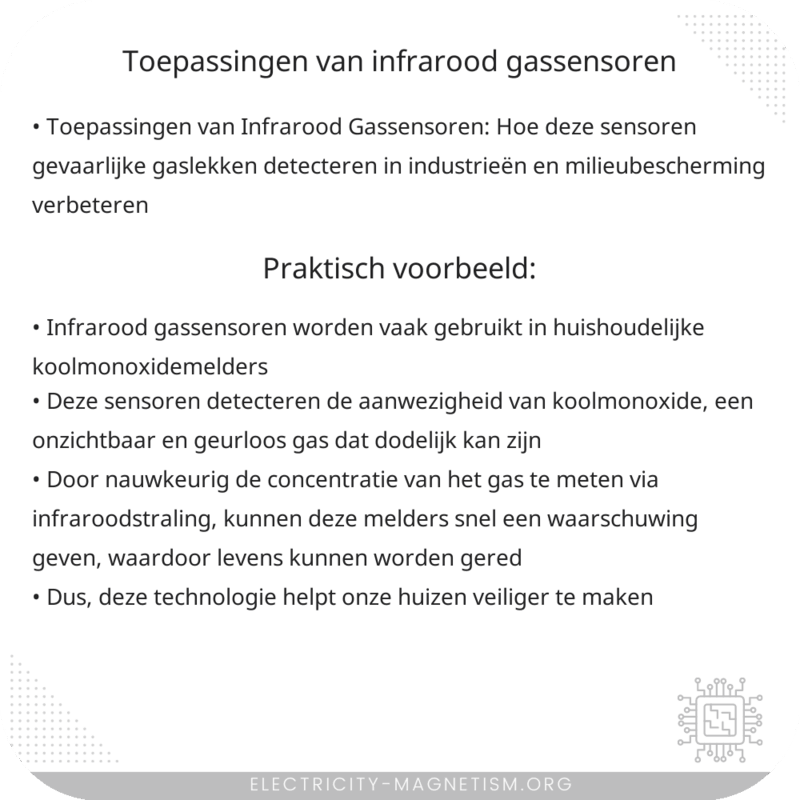Toepassingen van Infrarood Gassensoren