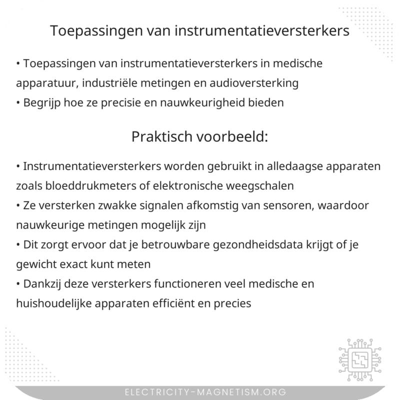 Toepassingen van Instrumentatieversterkers