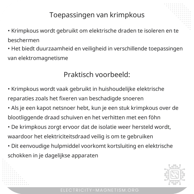 Toepassingen van Krimpkous