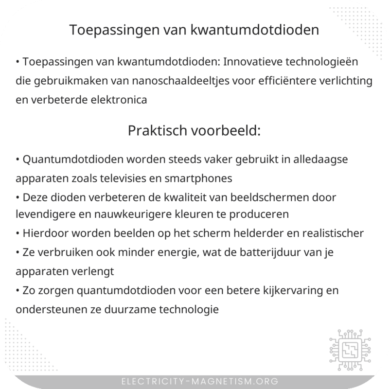 Toepassingen van Kwantumdotdioden