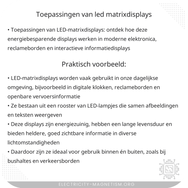 Toepassingen van LED-matrixdisplays