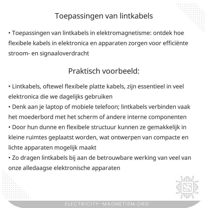 Toepassingen van Lintkabels