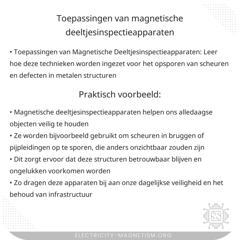 Toepassingen van Magnetische Deeltjesinspectieapparaten