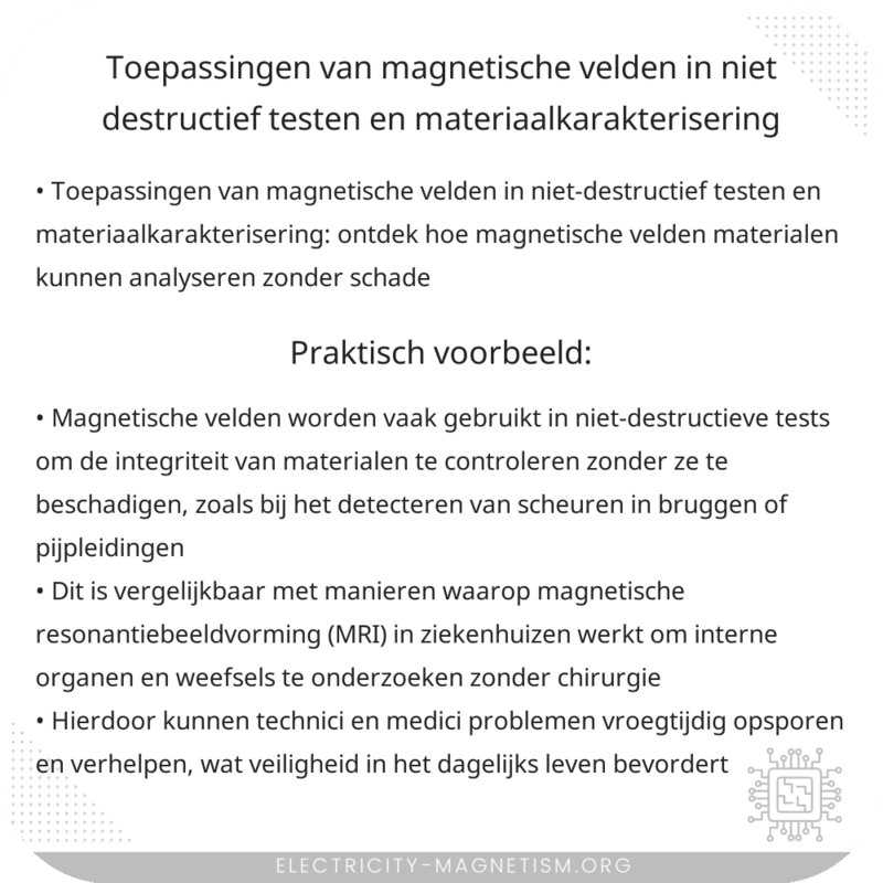 Toepassingen van magnetische velden in niet-destructief testen en materiaalkarakterisering