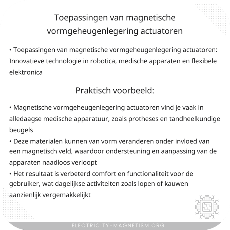 Toepassingen van Magnetische Vormgeheugenlegering Actuatoren