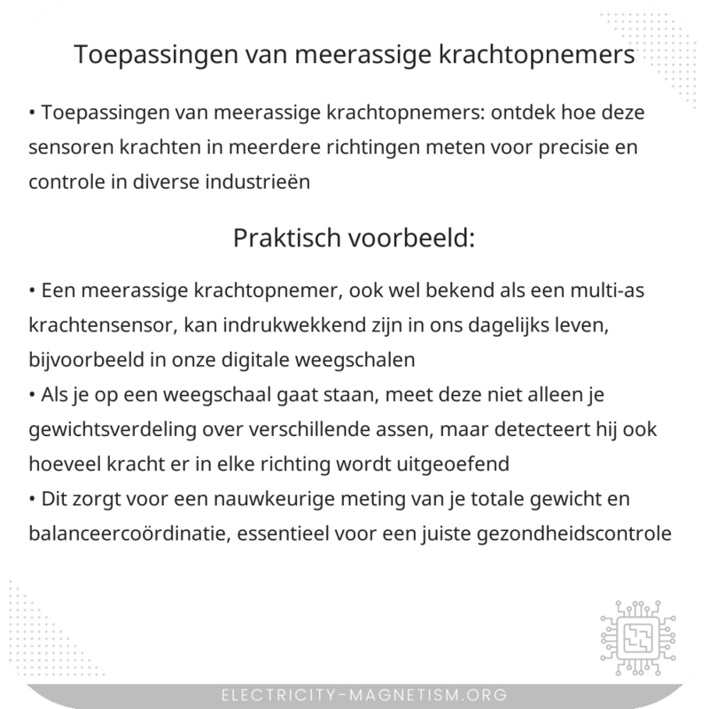 Toepassingen van Meerassige Krachtopnemers