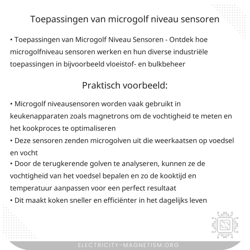 Toepassingen van Microgolf Niveau Sensoren