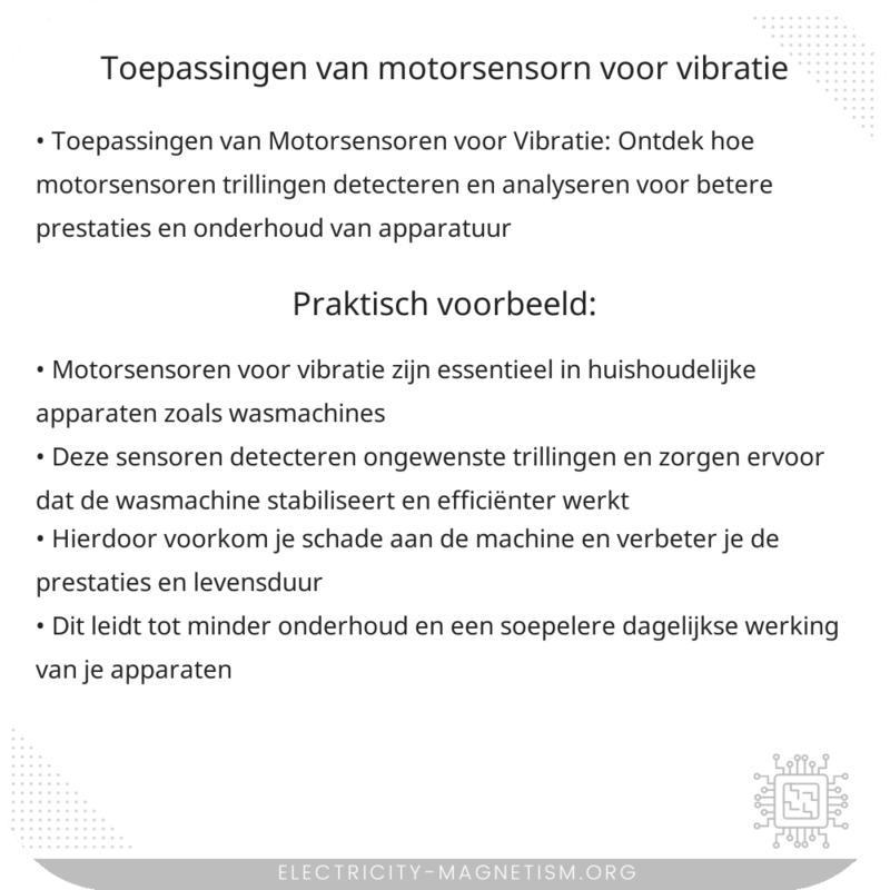 Toepassingen van Motorsensorn voor Vibratie