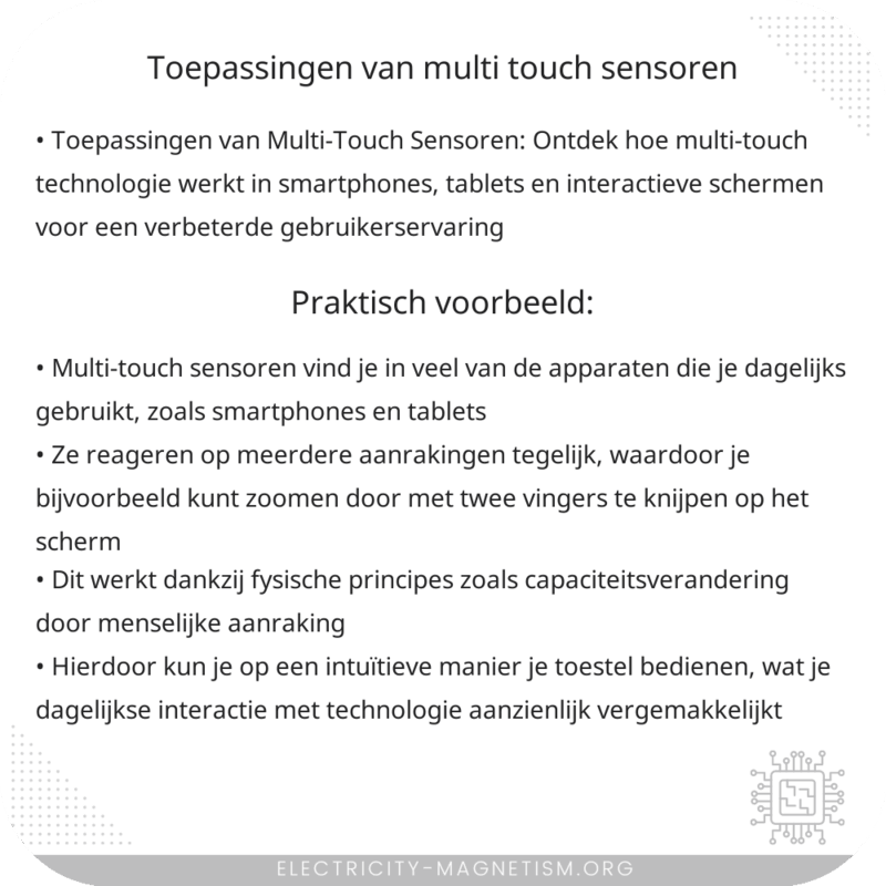 Toepassingen van Multi-Touch Sensoren