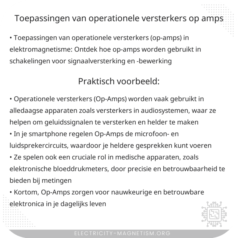 Toepassingen van Operationele Versterkers (Op-Amps)