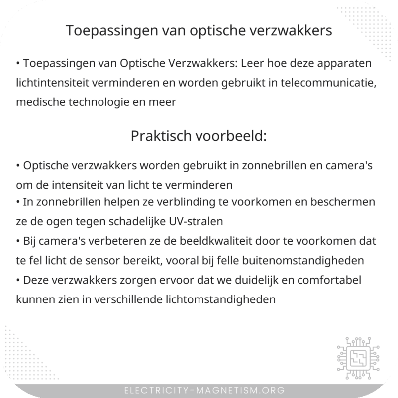 Toepassingen van Optische Verzwakkers