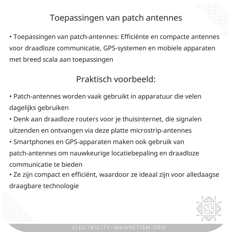 Toepassingen van patch-antennes
