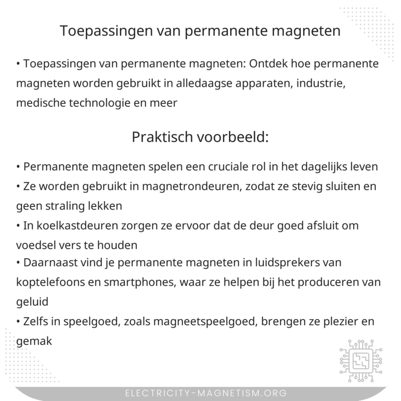 Toepassingen van Permanente Magneten