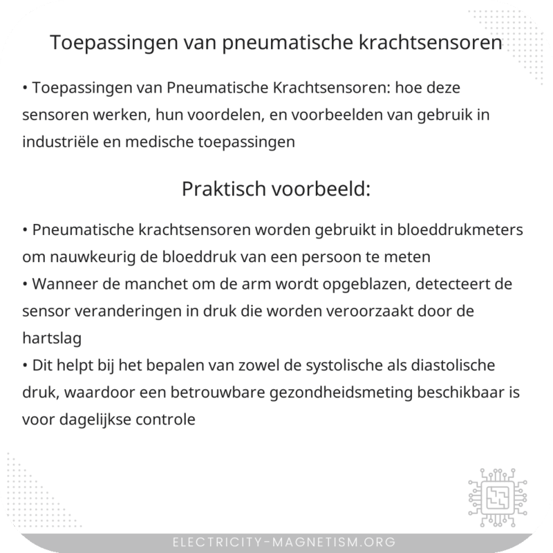 Toepassingen van Pneumatische Krachtsensoren