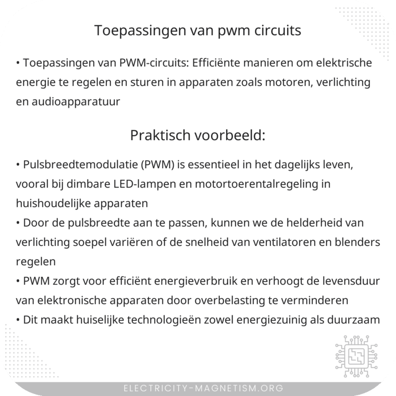 Toepassingen van PWM-circuits