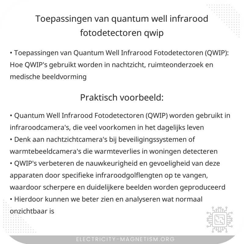 Toepassingen van Quantum Well Infrarood Fotodetectoren (QWIP)