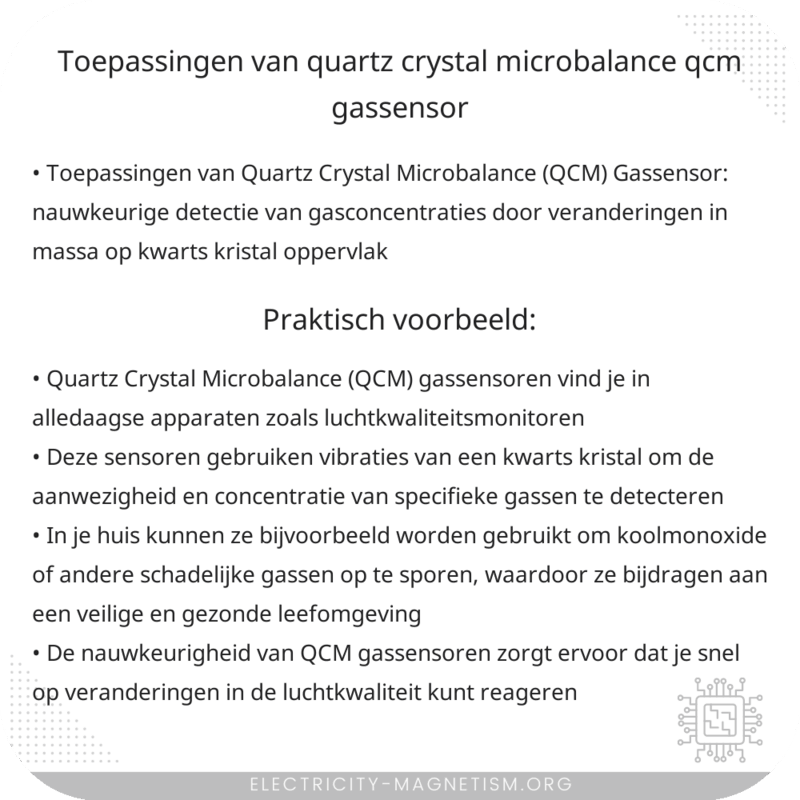 Toepassingen van Quartz Crystal Microbalance (QCM) Gassensor