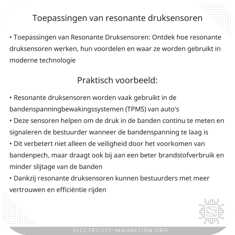 Toepassingen van Resonante Druksensoren