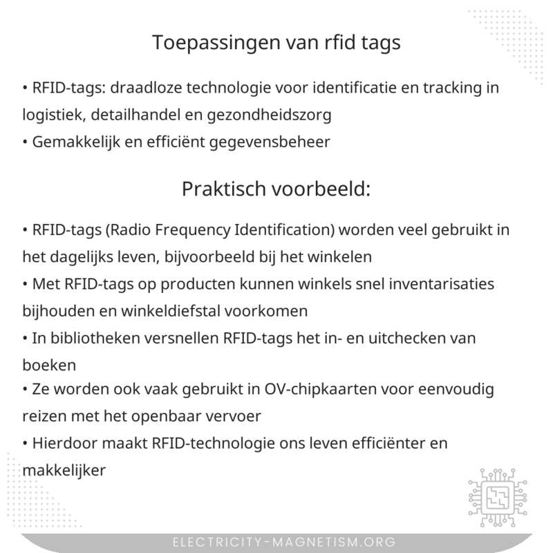 Toepassingen van RFID-tags