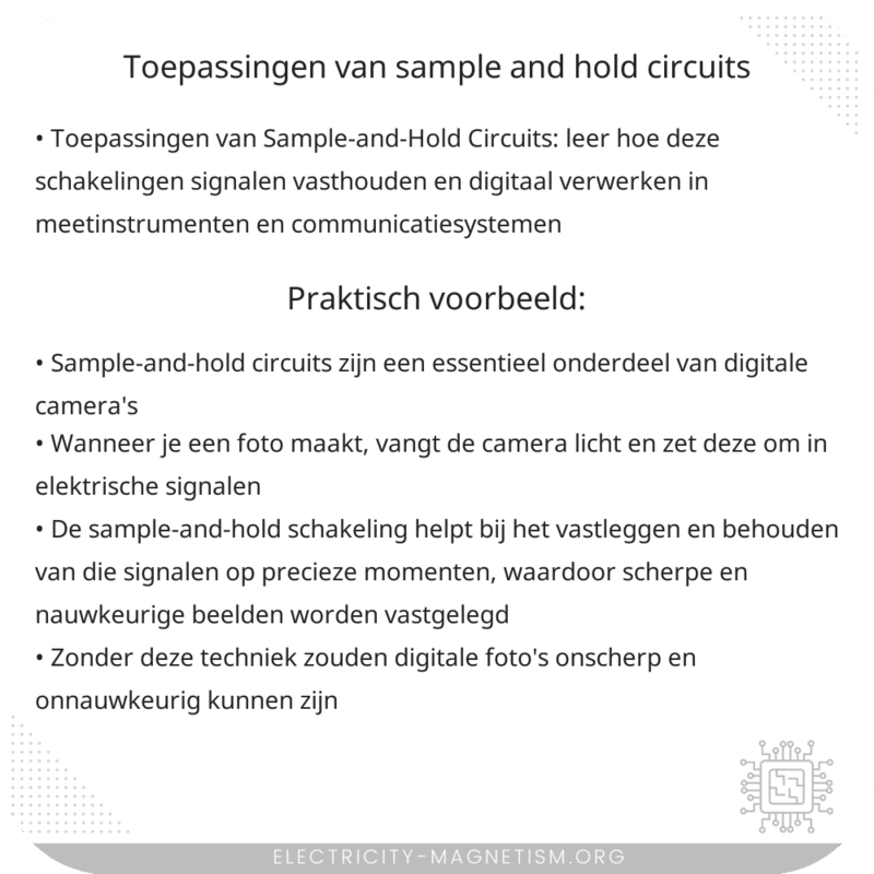 Toepassingen van Sample-and-Hold Circuits