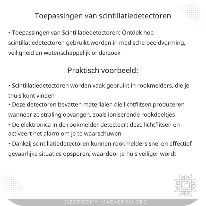 Toepassingen van Scintillatiedetectoren