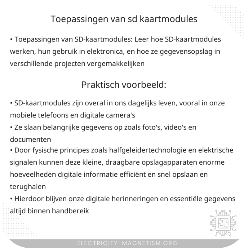 Toepassingen van SD-kaartmodules