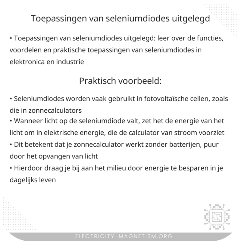 Toepassingen van Seleniumdiodes Uitgelegd