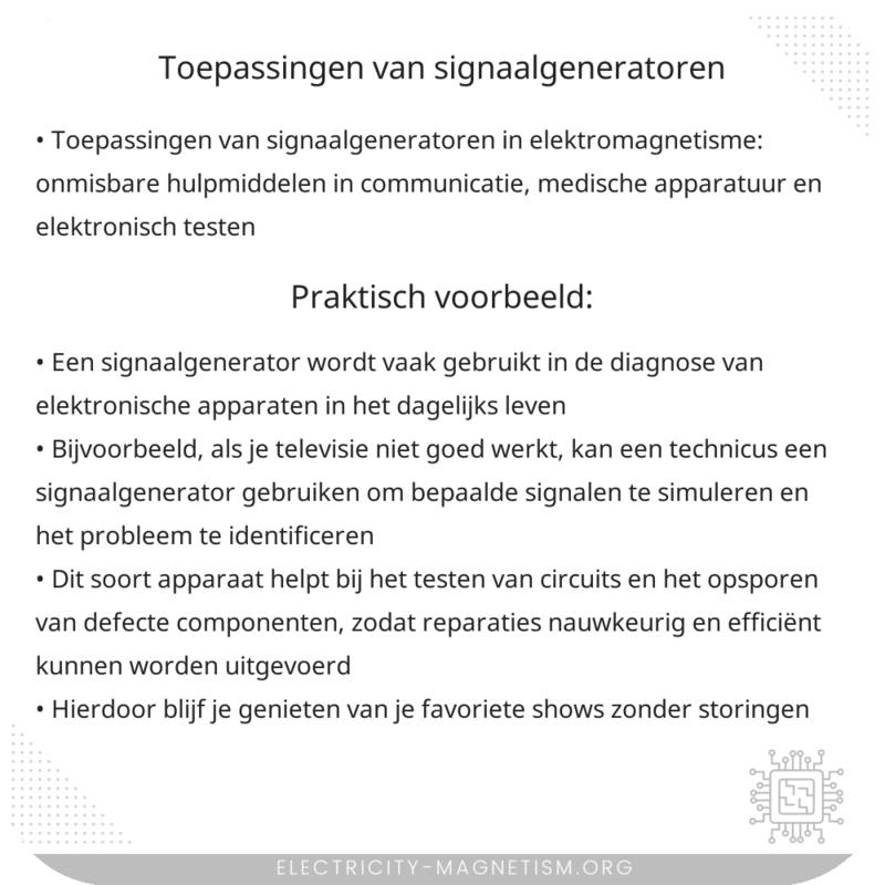 Toepassingen van Signaalgeneratoren