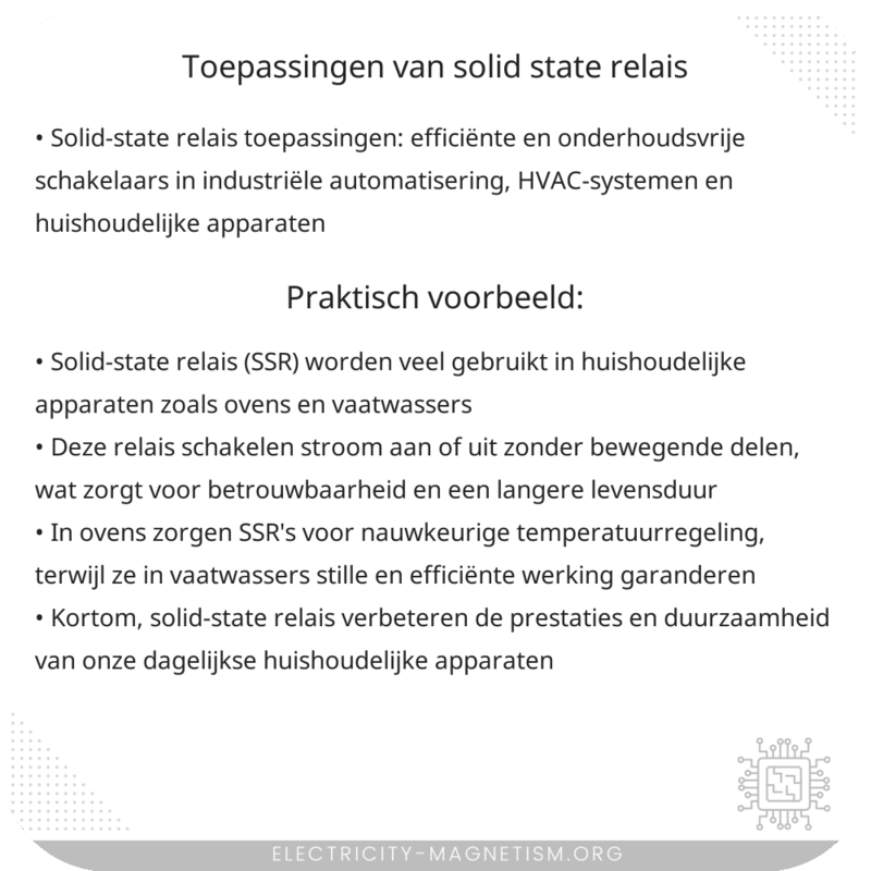 Toepassingen van Solid-State Relais
