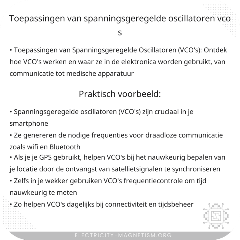 Toepassingen van Spanningsgeregelde Oscillatoren (VCO's)