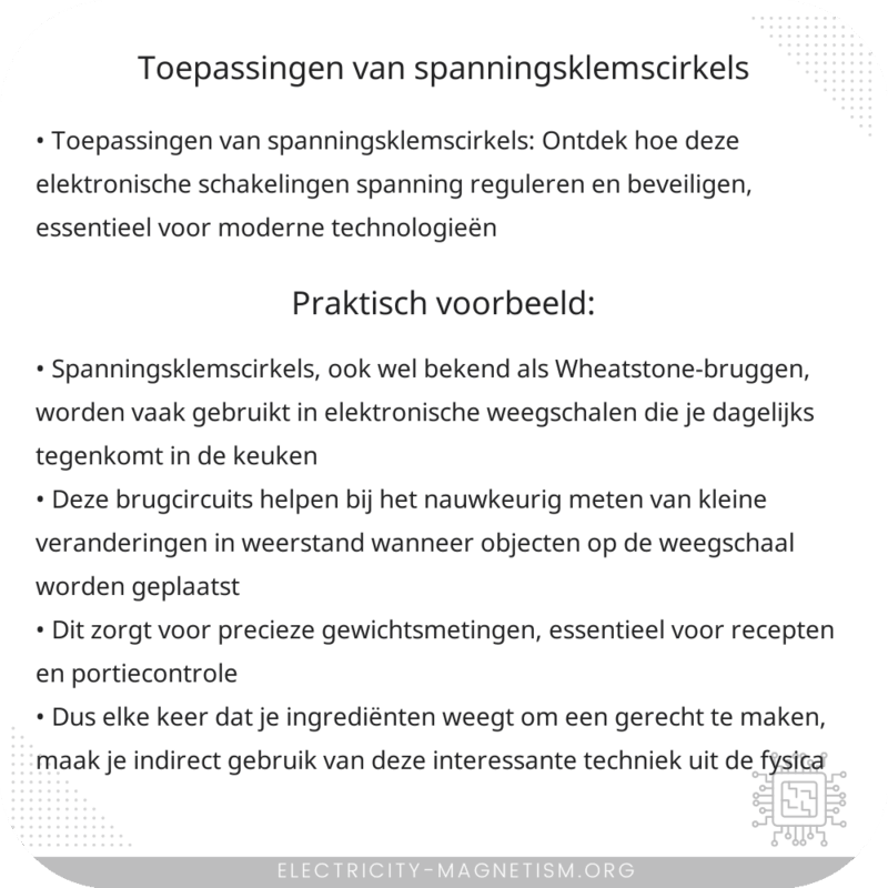 Toepassingen van Spanningsklemscirkels