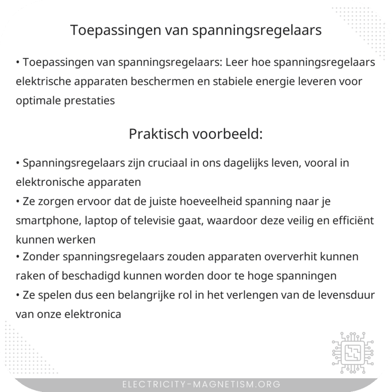 Toepassingen van Spanningsregelaars