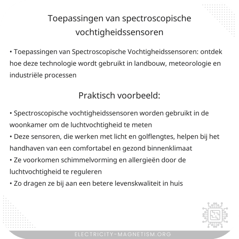 Toepassingen van Spectroscopische Vochtigheidssensoren