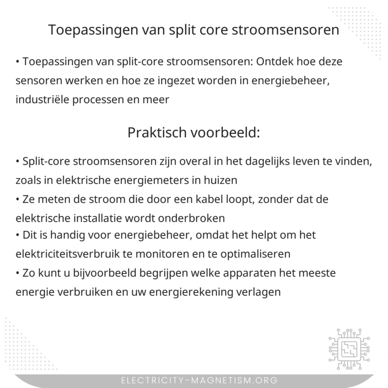 Toepassingen van Split-core Stroomsensoren