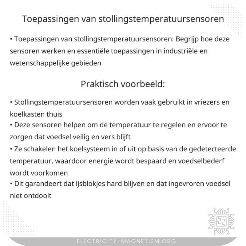 Toepassingen van Stollingstemperatuursensoren