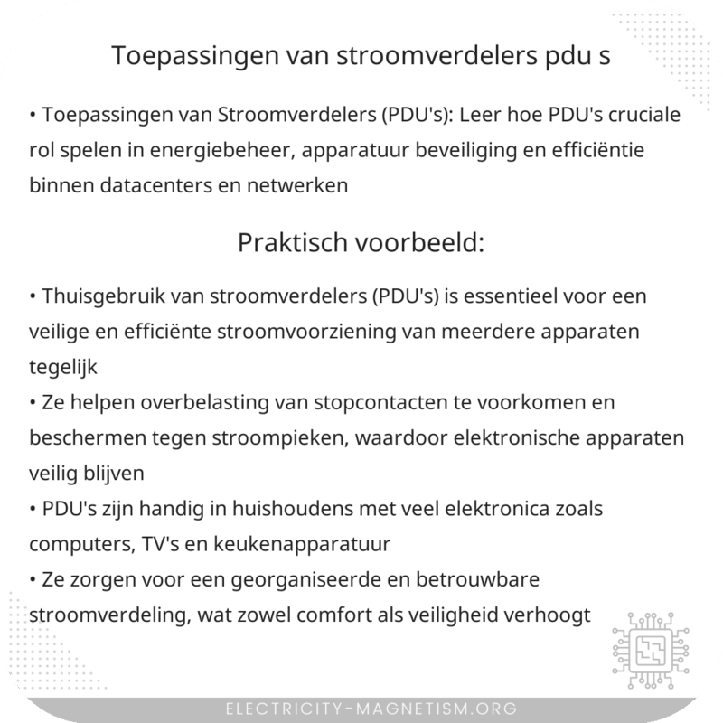 Toepassingen van Stroomverdelers (PDU's)
