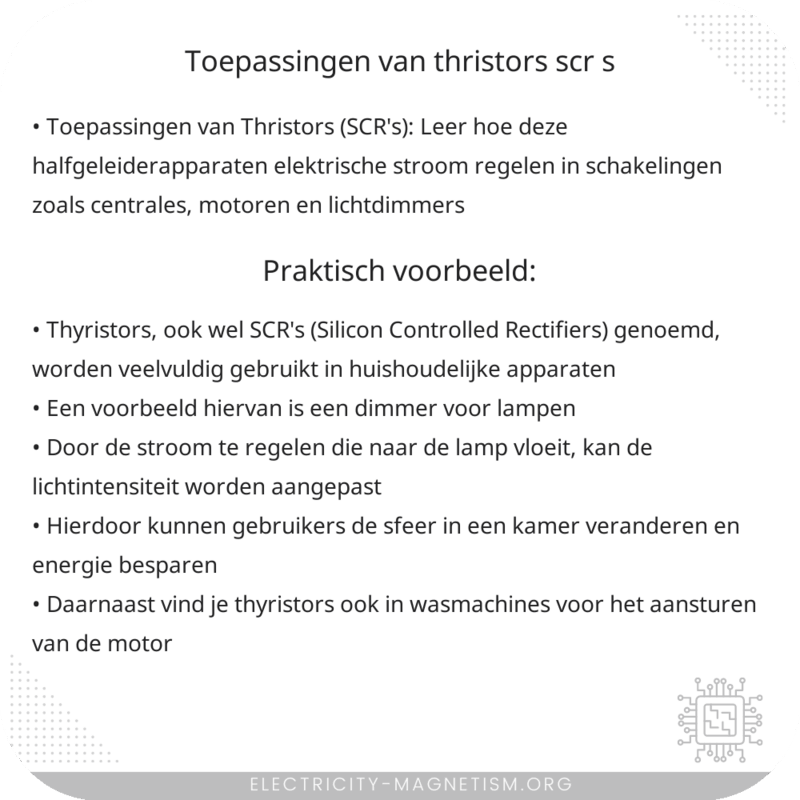Toepassingen van Thristors (SCR's)