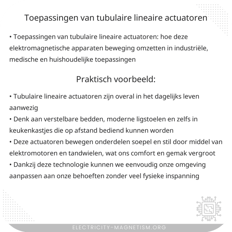 Toepassingen van Tubulaire Lineaire Actuatoren