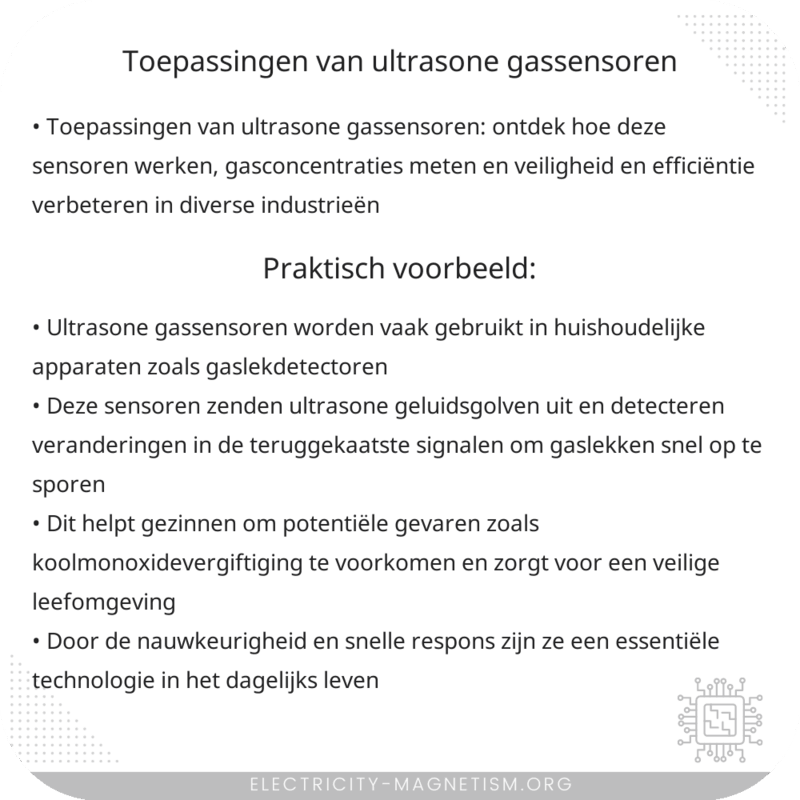 Toepassingen van Ultrasone Gassensoren