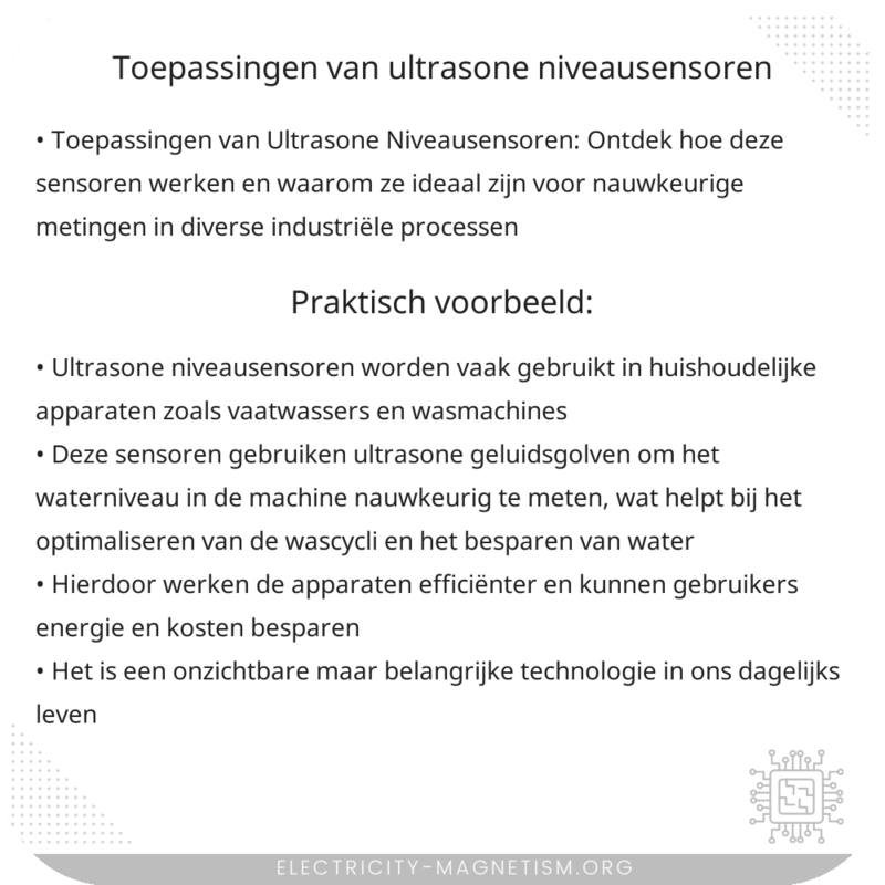 Toepassingen van Ultrasone Niveausensoren