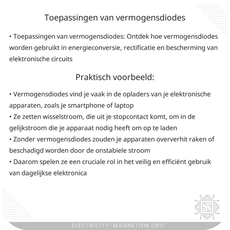 Toepassingen van Vermogensdiodes