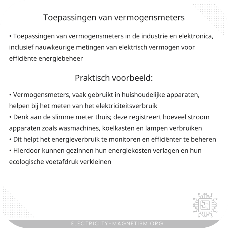 Toepassingen van Vermogensmeters