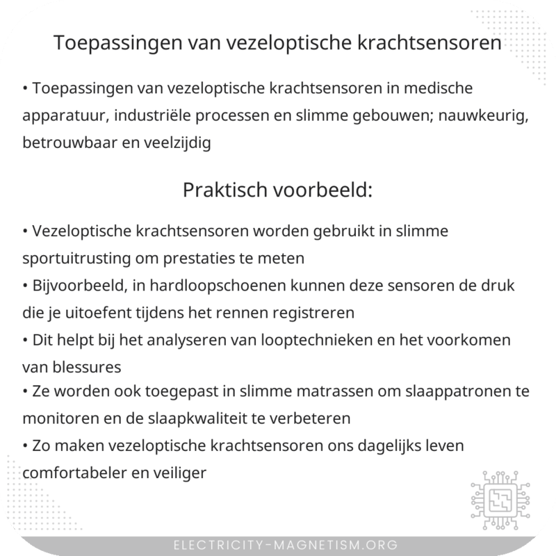 Toepassingen van Vezeloptische Krachtsensoren