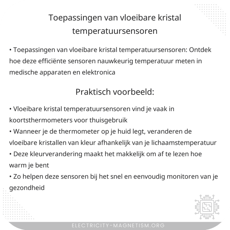 Toepassingen van Vloeibare Kristal Temperatuursensoren