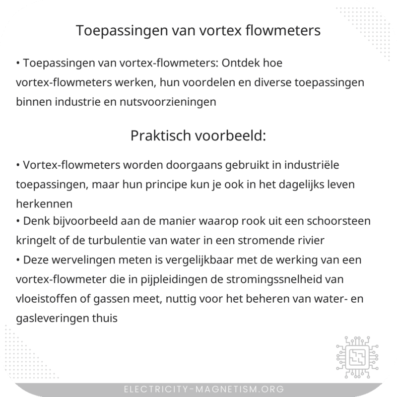 Toepassingen van vortex-flowmeters